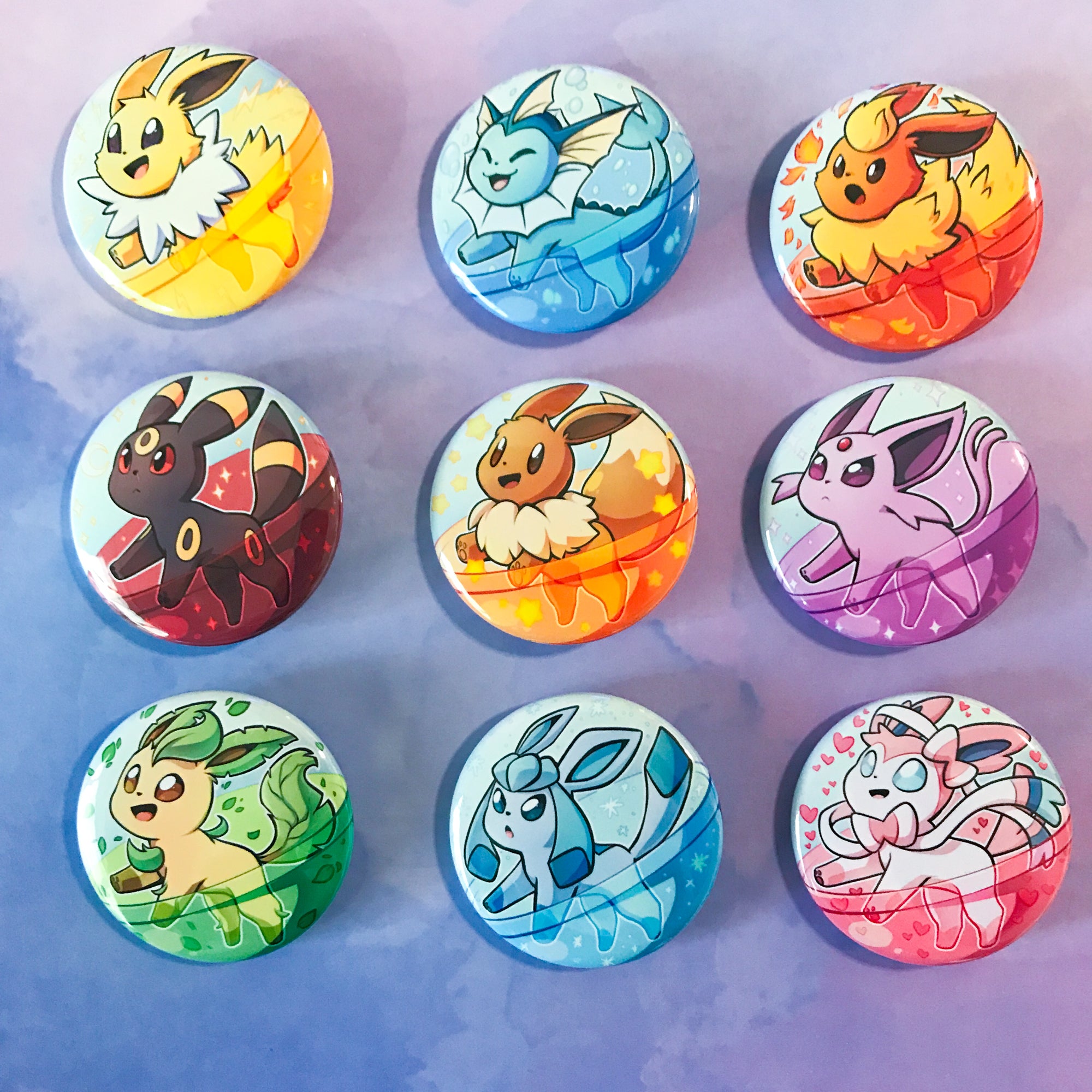 Pokemon Eeveelution Gachapon Stickers – TheStarfishface