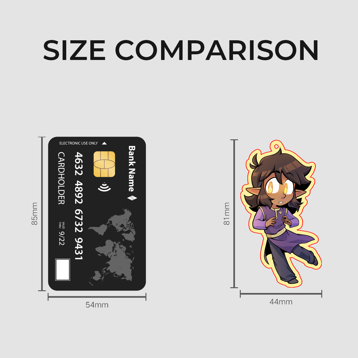 Castoff 3" Acrylic Charms - Vector