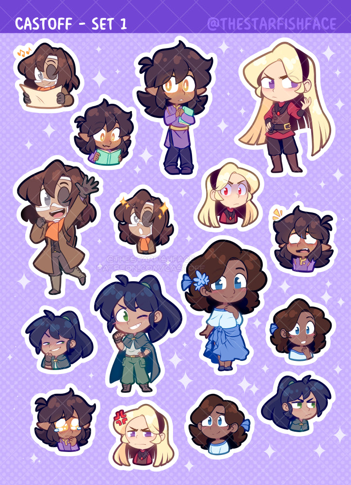 Castoff Sticker Sheet - Set 1