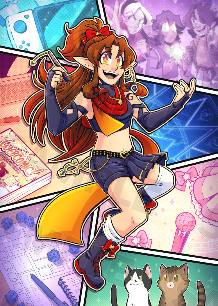 Star Carmine Mini Print