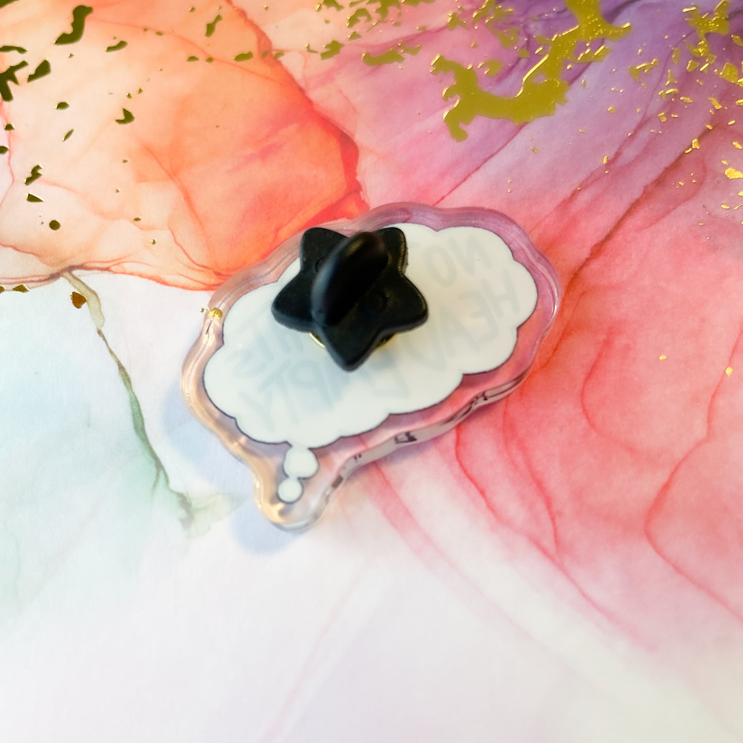 No Thoughts Head Empty 1.5" Acrylic Pin