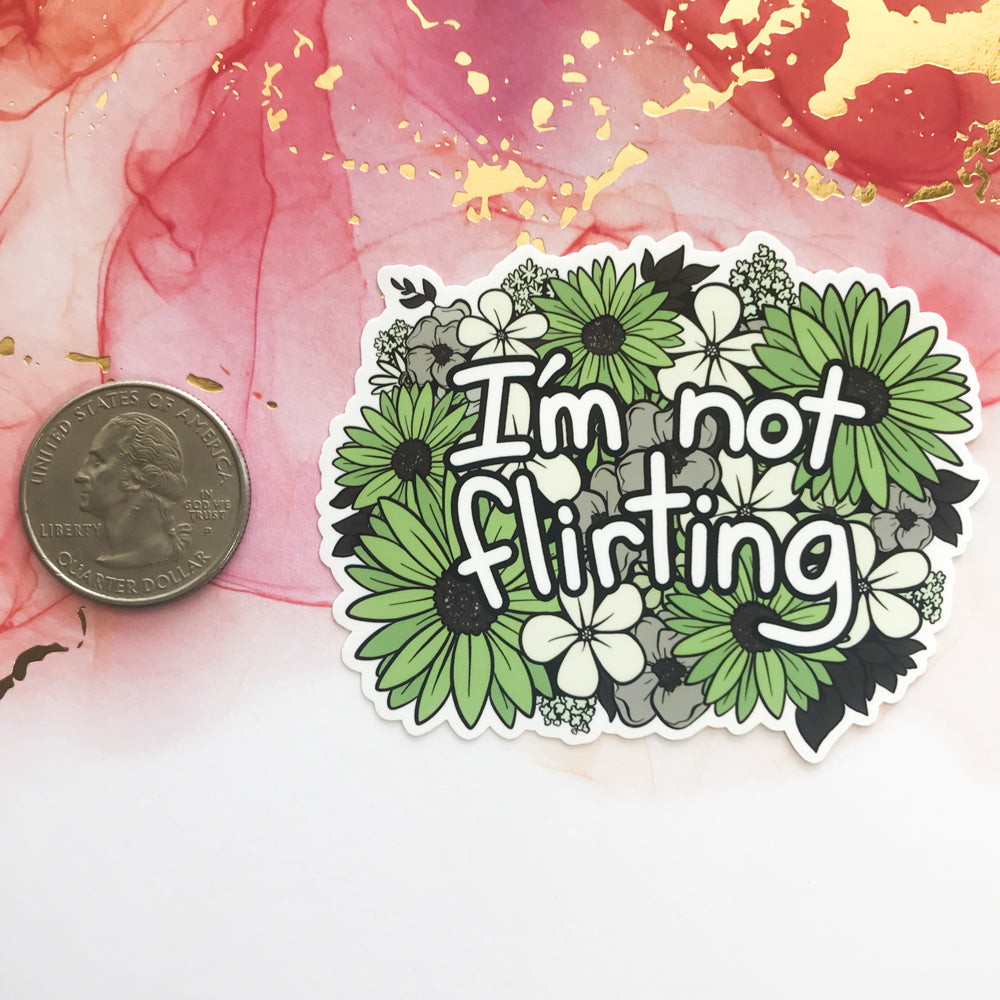 I'm Not Flirting Ace/Aro Sticker - TheStarfishface