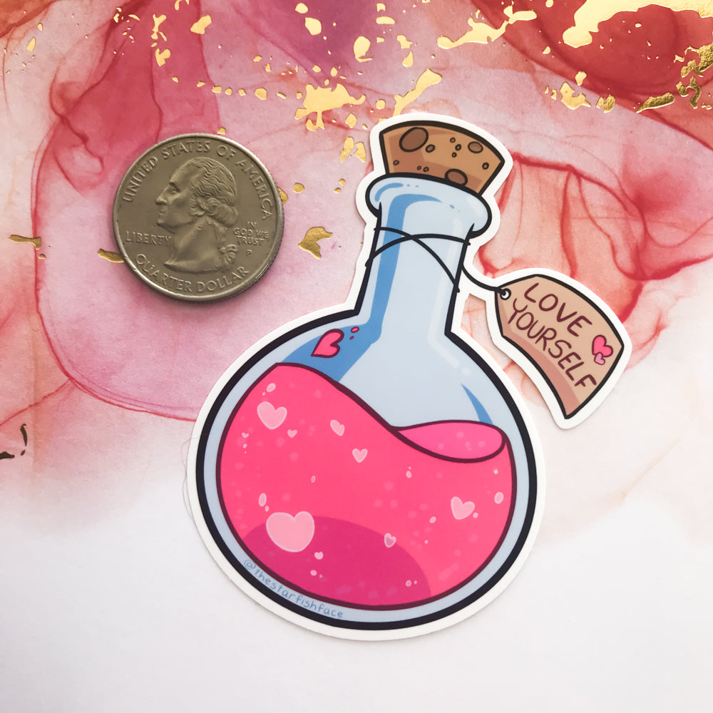 Love Yourself Potion Sticker - TheStarfishface