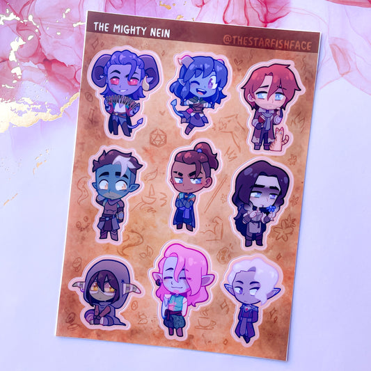 Critical Role: The Mighty Nein Sticker Sheet