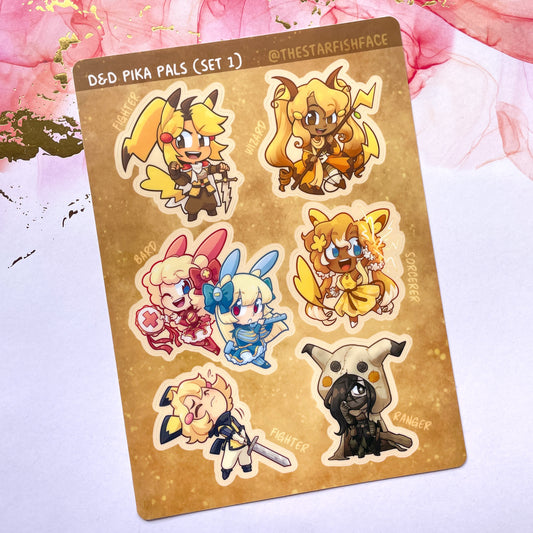 Pokemon D&D Pikachu & Friends Sticker Sheet (SET 1)