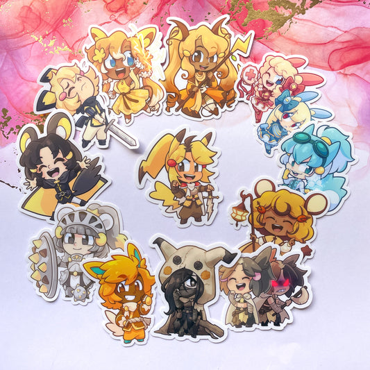 Pokemon D&D Pikachu + Friends Stickers