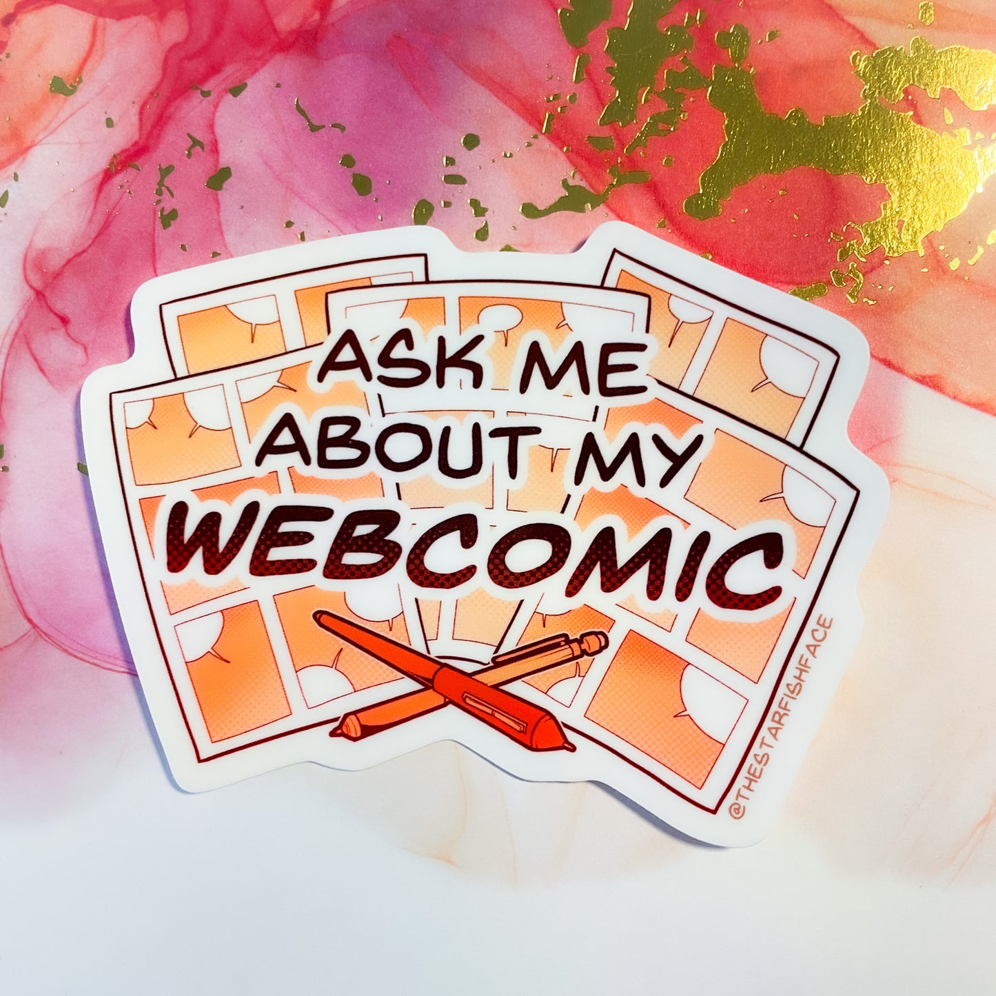 Ask Me About My Webcomic Sticker