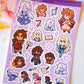 Verity and Friends Sticker Sheet