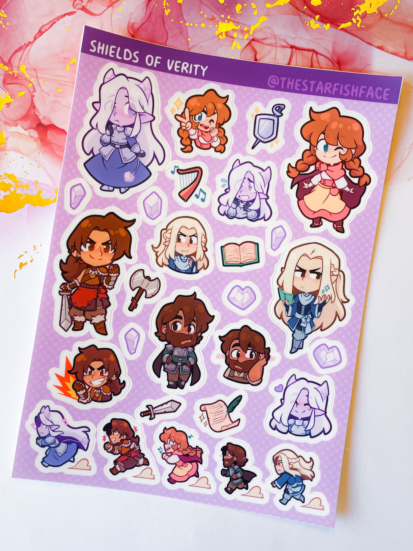 Verity and Friends Sticker Sheet