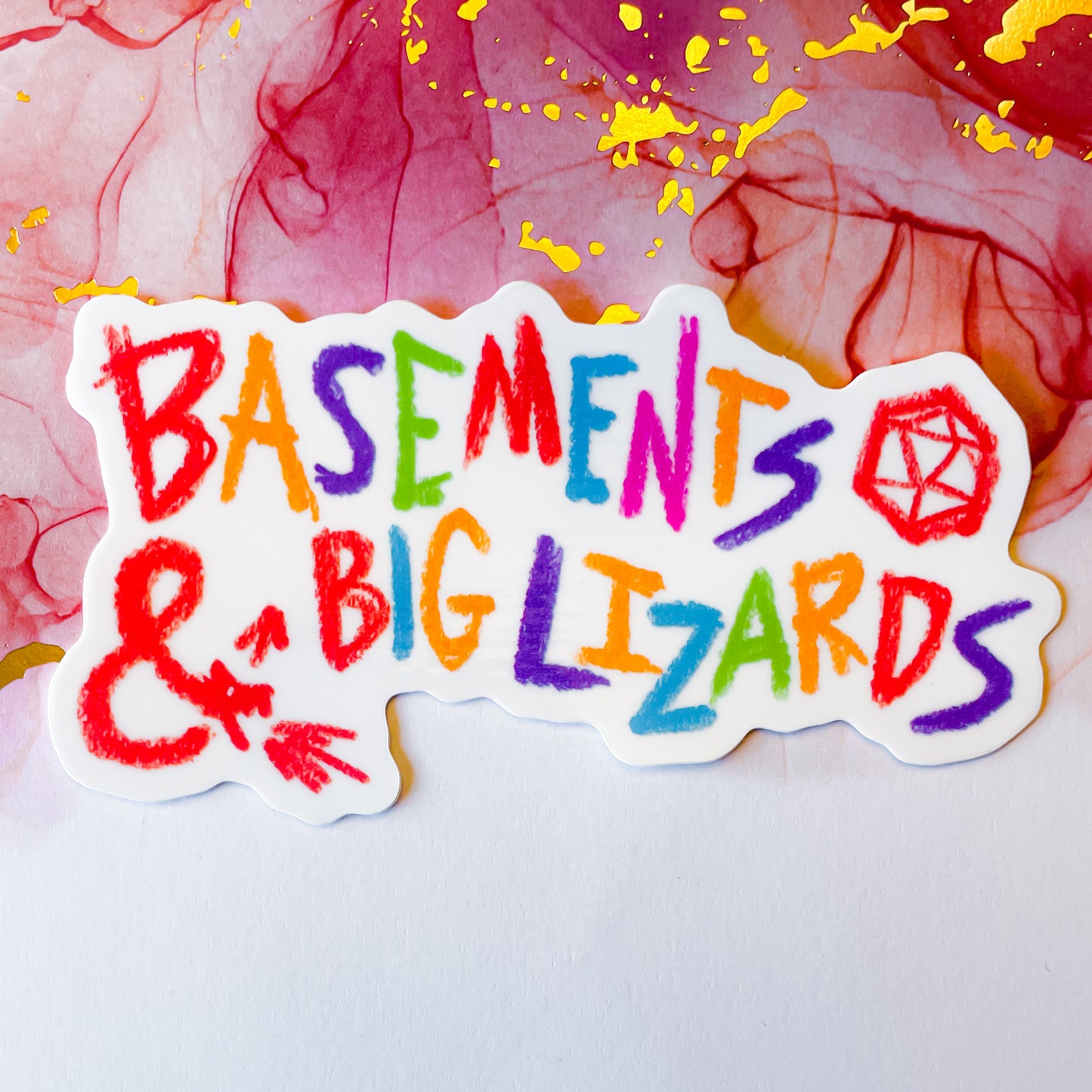 Basements and Big Lizards Sticker