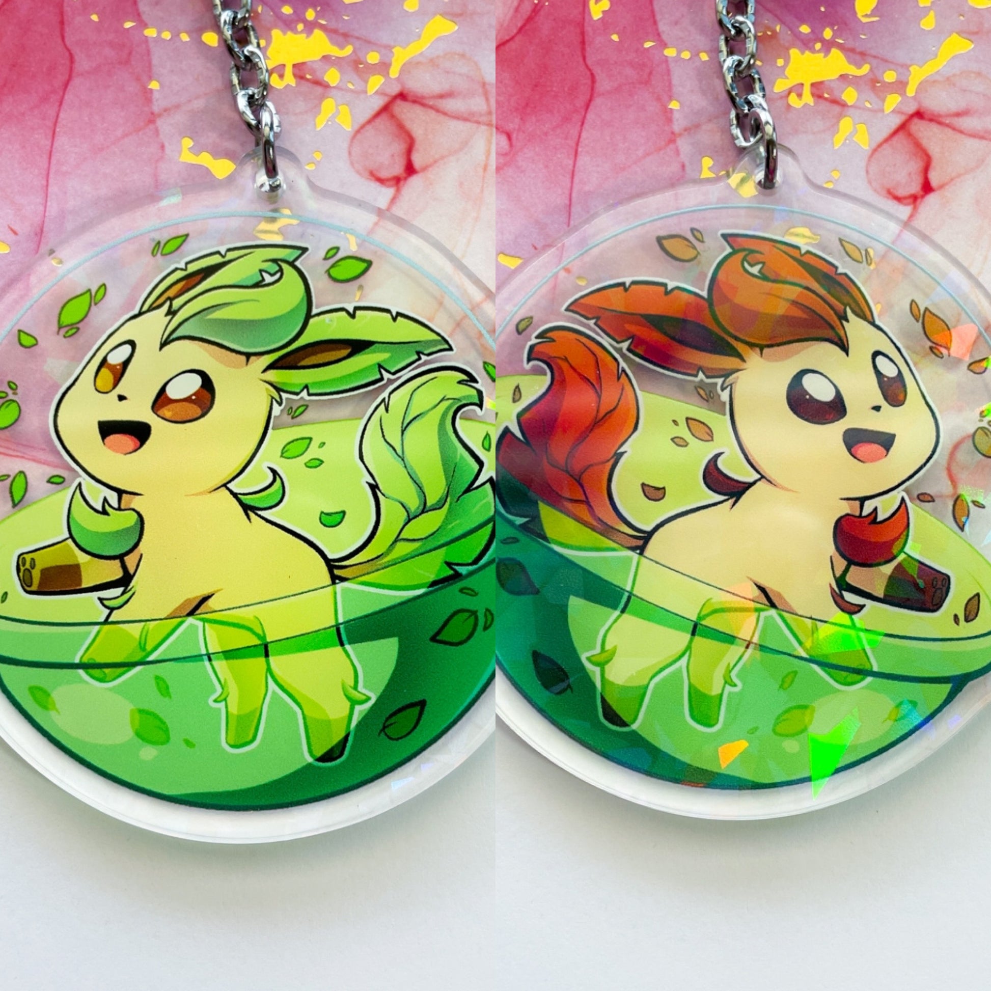 Pokemon Eeveelutions + Pallet Pals Charms (2 inch, Clear Acrylic + Glitter)