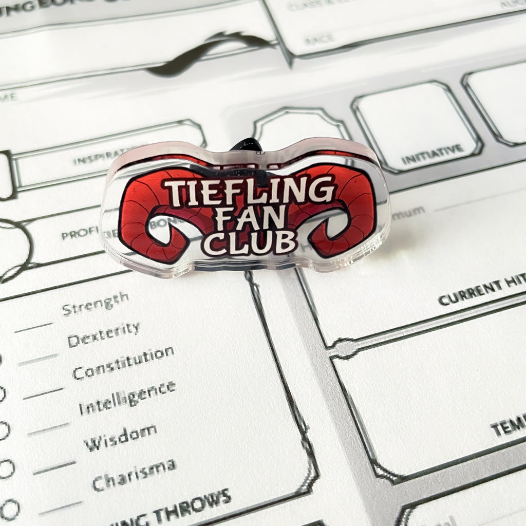 Tiefling Fan Club 1.5" Acrylic Pin
