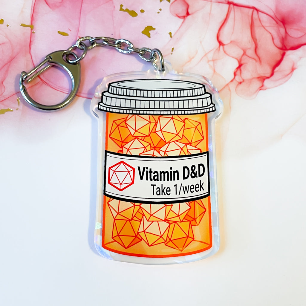 Vitamin D&D Acrylic Charm