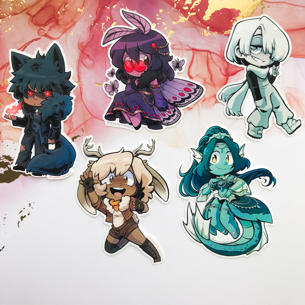 Cryptid Cuties Stickers (Wave 1) - TheStarfishface