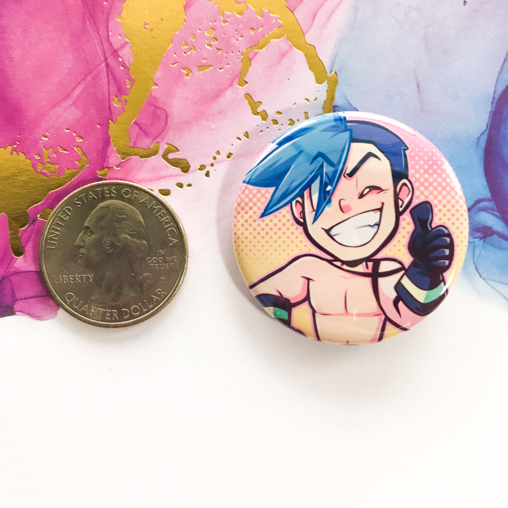 Promare Galo and Lio Buttons - TheStarfishface