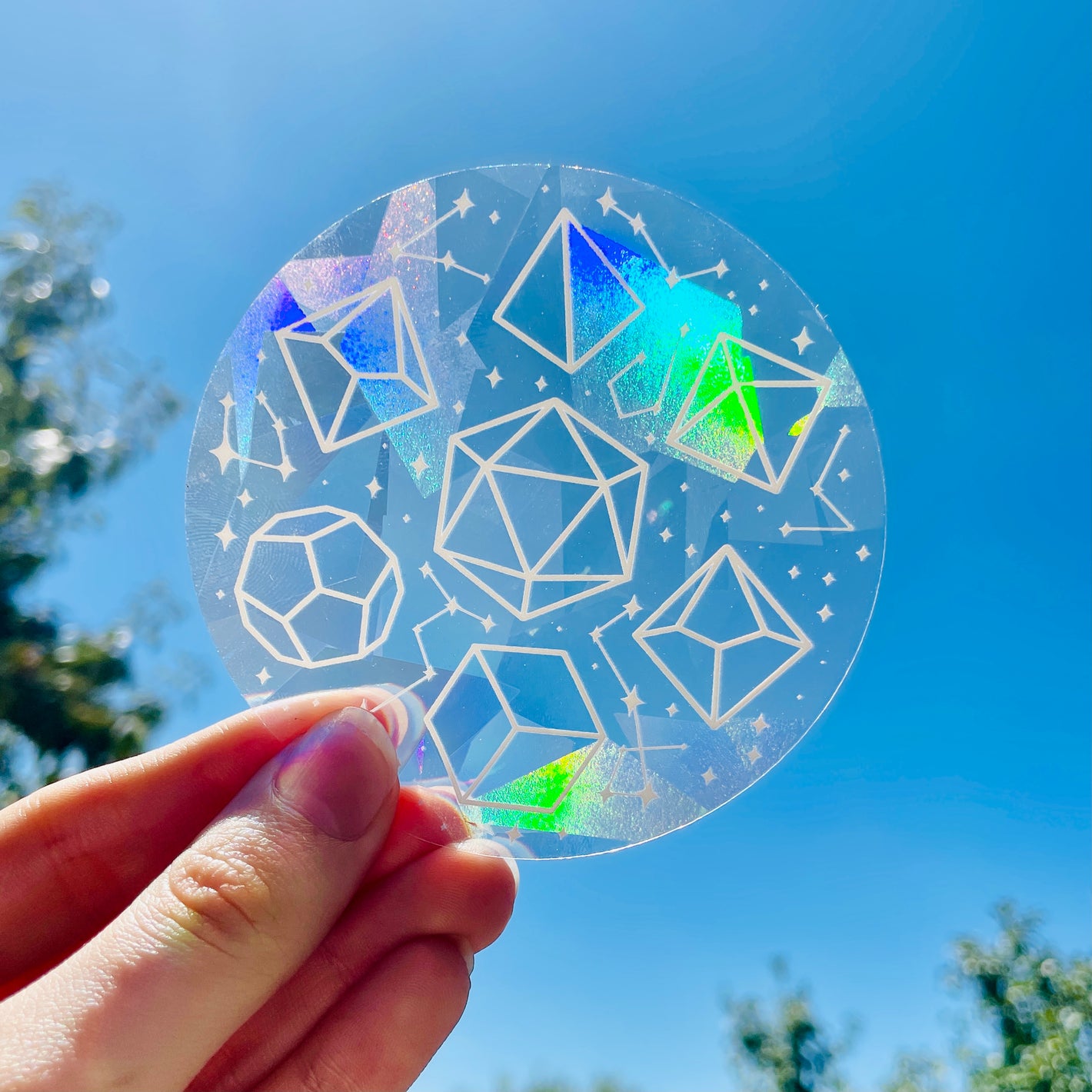 Tabletop Dice Suncatcher Sticker - TheStarfishface