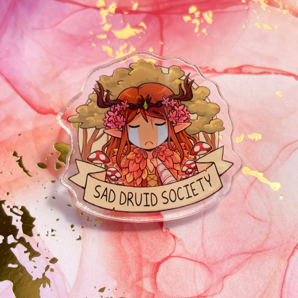Sad D&D Society Acrylic Pins